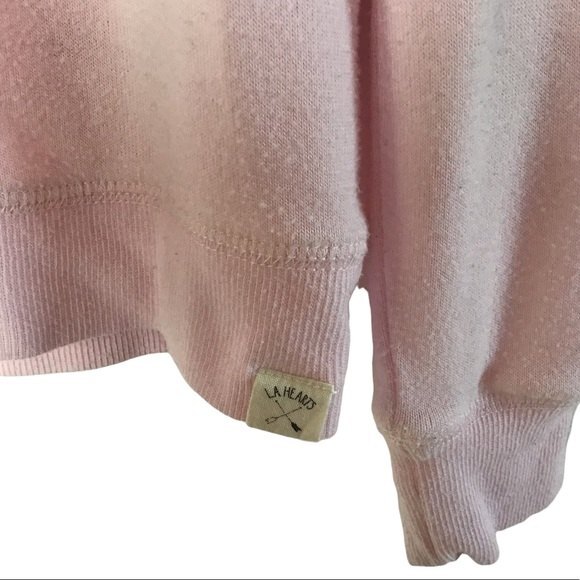 LA Hearts Long Sleeve Light Pink Sweater - Picture 3 of 8